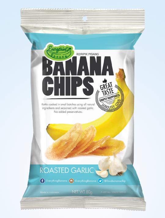 Everything Banana’s Banana Chips - Roasted Garlic 80g